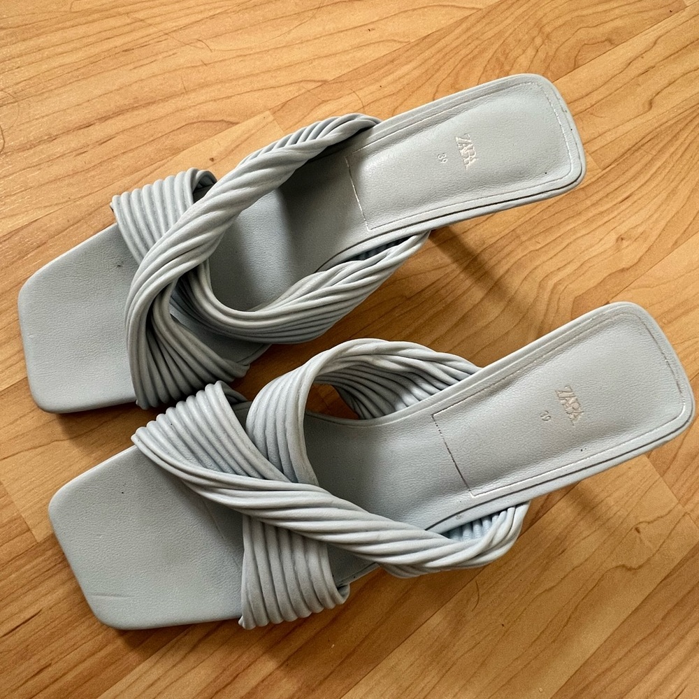 Zara Light blue Heeled Sandals